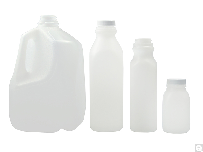 1Gallon (128oz) Natural HDPE Square Plastic Jug - 38-400 Neck